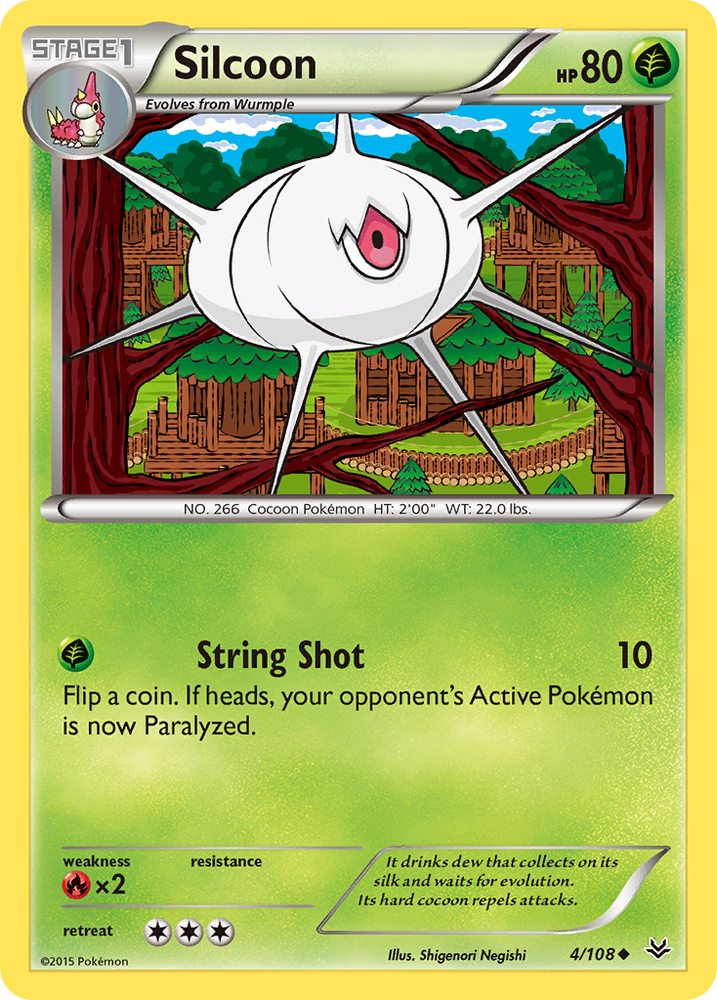 Pokemon | Silcoon (4/108) [XY: Roaring Skies] | The Nerd Merchant