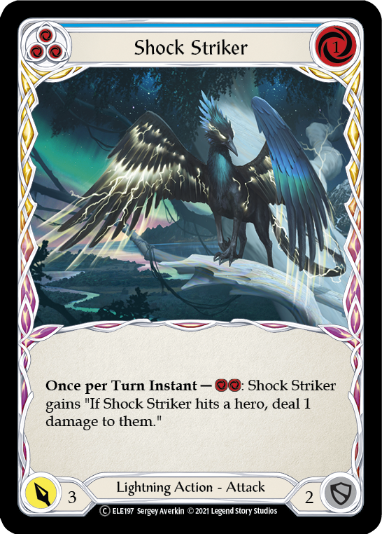 Flesh and Blood TCG | Shock Striker (Blue) [U-ELE197] (Tales of Aria Unlimited)  Unlimited Rainbow Foil | The Nerd Merchant