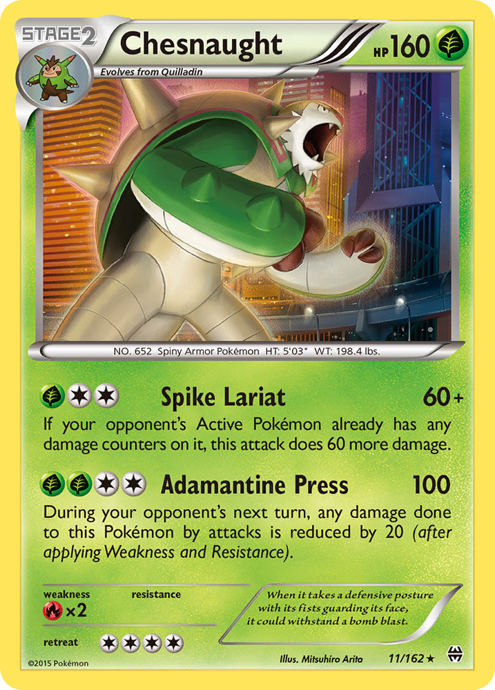 Pokemon | Chesnaught (11/162) [XY: BREAKthrough] | The Nerd Merchant