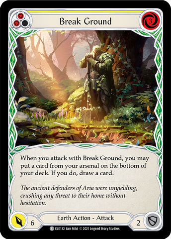 Flesh and Blood TCG | Break Ground (Yellow) [ELE132] (Tales of Aria)  1st Edition Rainbow Foil | The Nerd Merchant