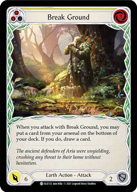 Flesh and Blood TCG | Break Ground (Yellow) [ELE132] (Tales of Aria)  1st Edition Normal | The Nerd Merchant