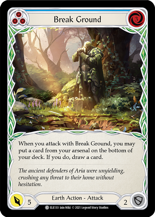 Flesh and Blood TCG | Break Ground (Blue) [ELE133] (Tales of Aria)  1st Edition Rainbow Foil | The Nerd Merchant