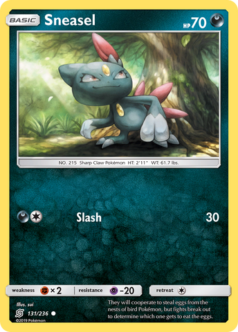 Pokemon | Sneasel (131/236) [Sun & Moon: Unified Minds] | The Nerd Merchant
