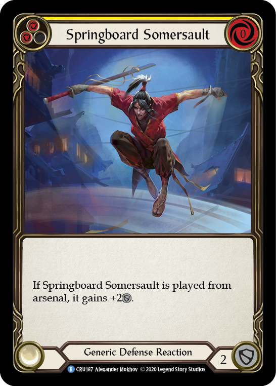 Flesh and Blood TCG | Springboard Somersault [CRU187] (Crucible of War)  1st Edition Rainbow Foil | The Nerd Merchant