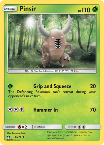 Pokemon | Pinsir (4/214) [Sun & Moon: Lost Thunder] | The Nerd Merchant