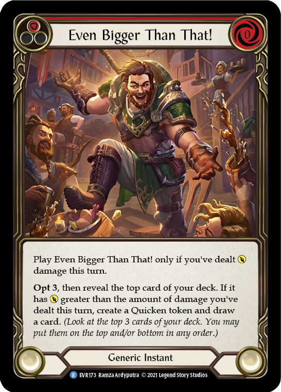 Flesh and Blood TCG | Even Bigger Than That! (Red) [EVR173] (Everfest)  1st Edition Normal | The Nerd Merchant