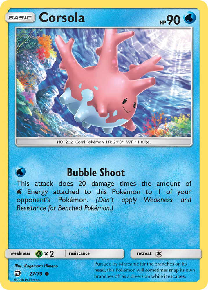 Pokemon | Corsola (27/70) [Sun & Moon: Dragon Majesty] | The Nerd Merchant