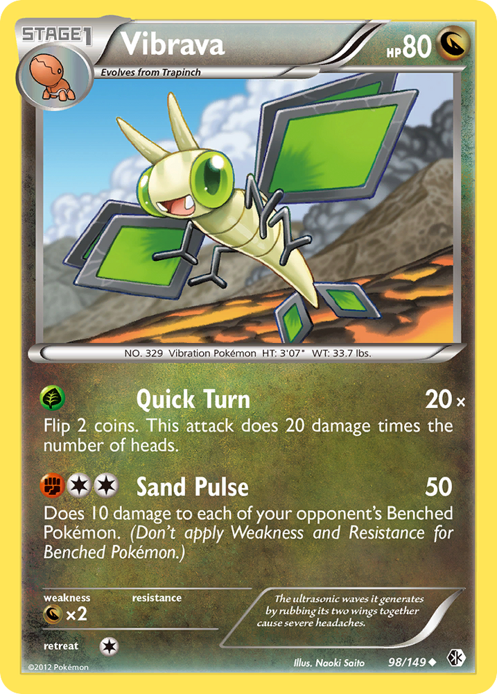 Pokemon | Vibrava (98/149) [Black & White: Boundaries Crossed] | The Nerd Merchant