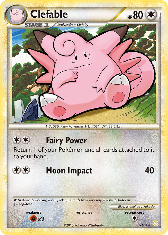 Pokemon | Clefable (3/123) [HeartGold & SoulSilver: Base Set] | The Nerd Merchant