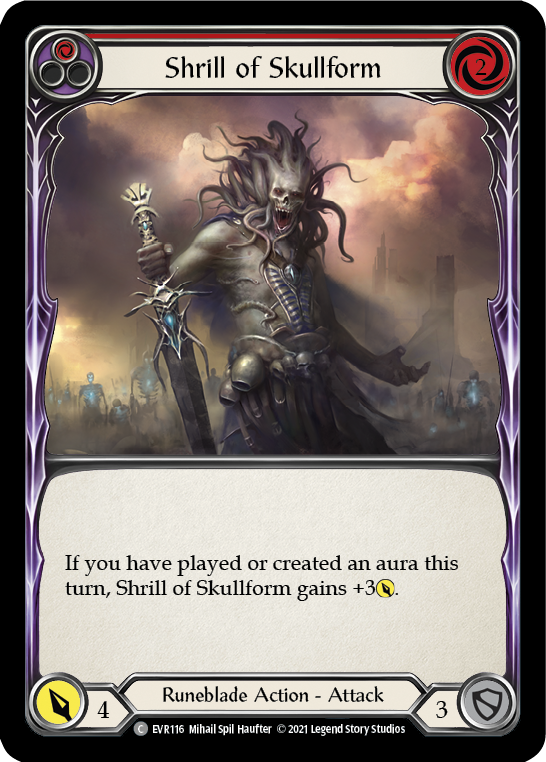 Flesh and Blood TCG | Shrill of Skullform (Red) [EVR116] (Everfest)  1st Edition Rainbow Foil | The Nerd Merchant