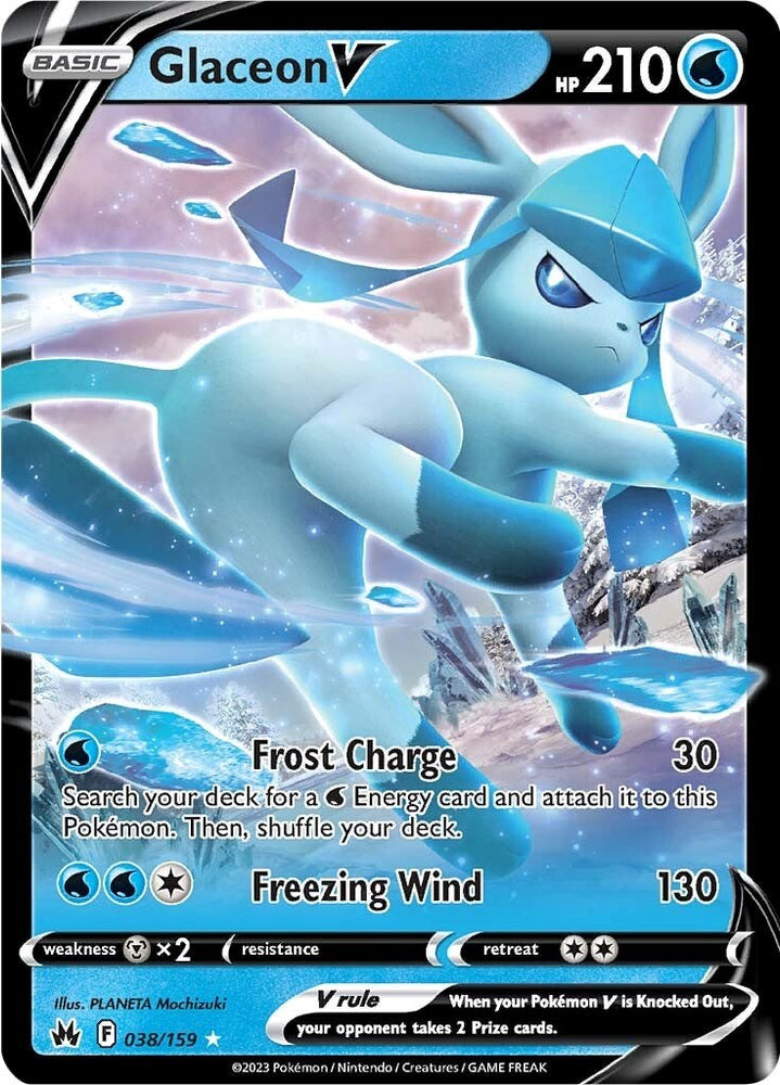 Pokemon | Glaceon V (038/159) [Sword & Shield: Crown Zenith] | The Nerd Merchant