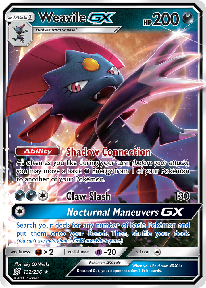 Pokemon | Weavile GX (132/236) [Sun & Moon: Unified Minds] | The Nerd Merchant
