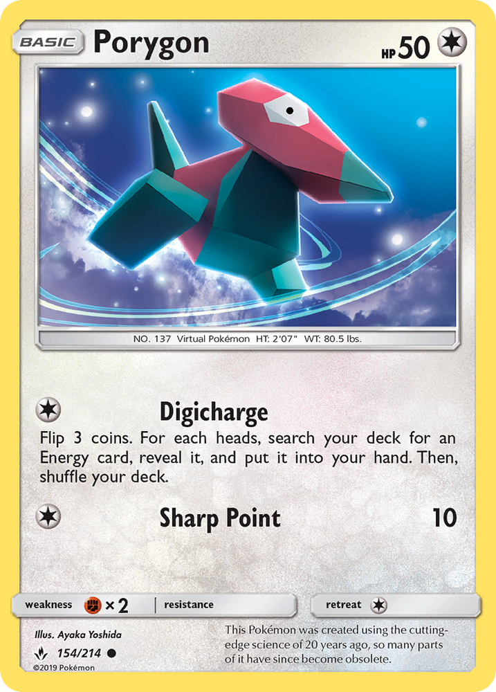 Pokemon | Porygon (154/214) [Sun & Moon: Unbroken Bonds] | The Nerd Merchant