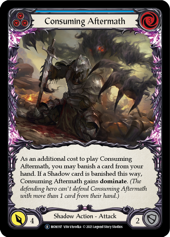 Flesh and Blood TCG | Consuming Aftermath (Blue) [U-MON197] (Monarch Unlimited)  Unlimited Normal | The Nerd Merchant