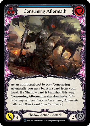 Flesh and Blood TCG | Consuming Aftermath (Blue) [U-MON197] (Monarch Unlimited)  Unlimited Normal | The Nerd Merchant