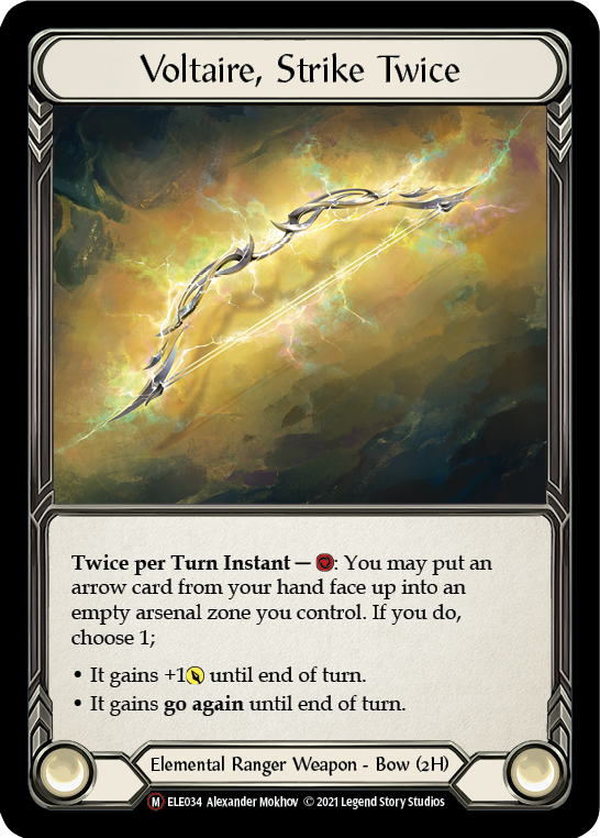 Flesh and Blood TCG | Voltaire, Strike Twice [U-ELE034] (Tales of Aria Unlimited)  Unlimited Rainbow Foil | The Nerd Merchant