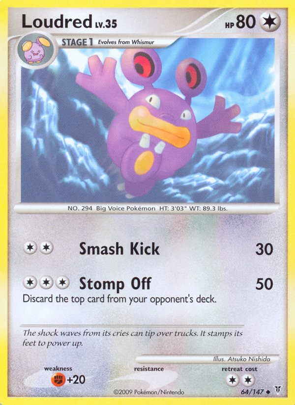 Pokemon | Loudred (64/147) [Platinum: Supreme Victors] | The Nerd Merchant