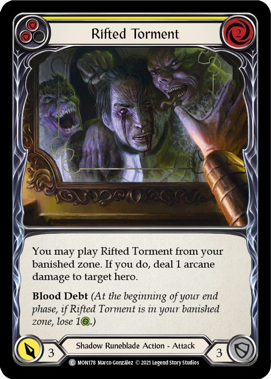 Flesh and Blood TCG | Rifted Torment (Yellow) [MON178] (Monarch)  1st Edition Normal | The Nerd Merchant