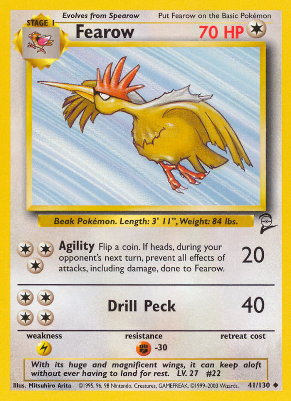 Pokemon | Fearow (41/130) [Base Set 2] | The Nerd Merchant