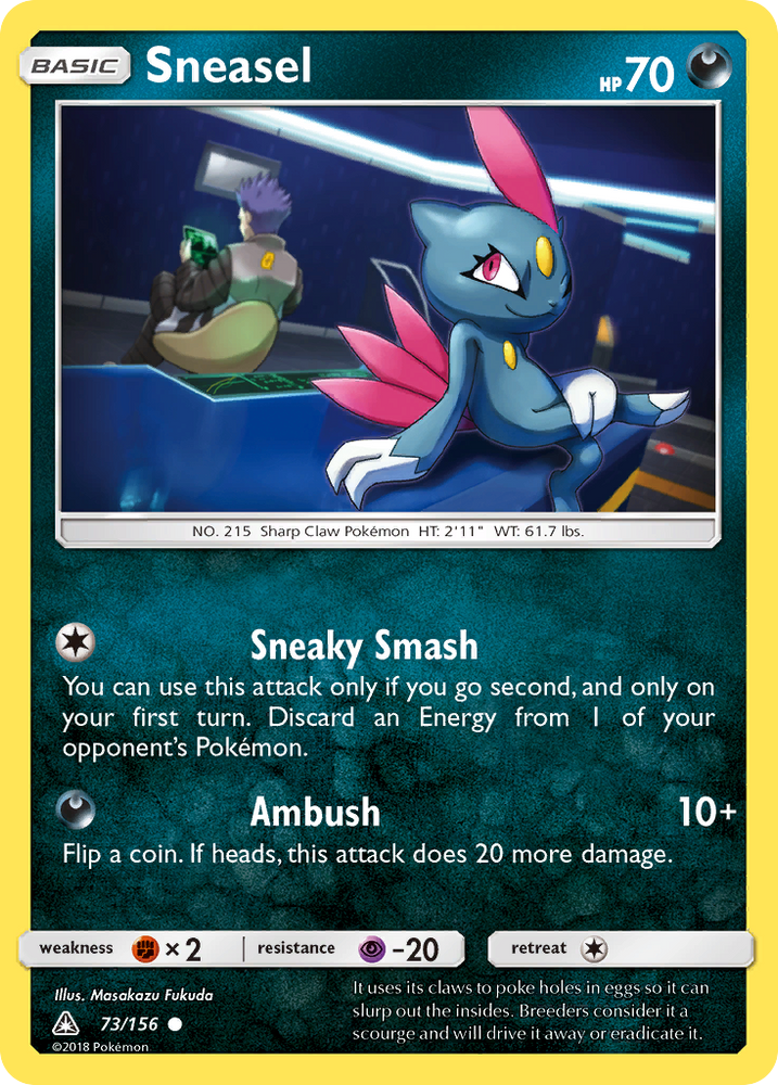 Pokemon | Sneasel (73/156) [Sun & Moon: Ultra Prism] | The Nerd Merchant
