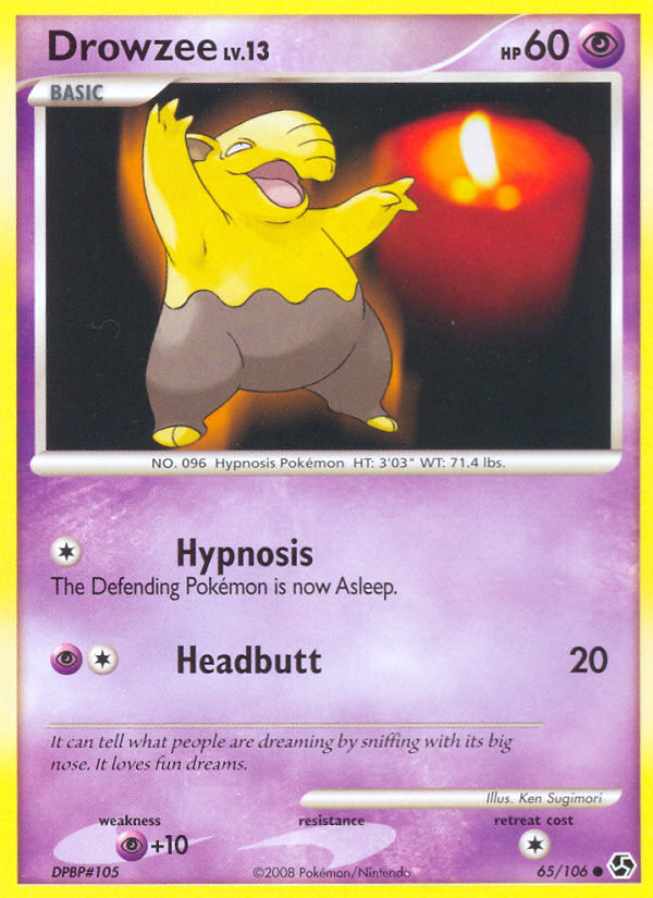 Pokemon | Drowzee (65/106) [Diamond & Pearl: Great Encounters] | The Nerd Merchant