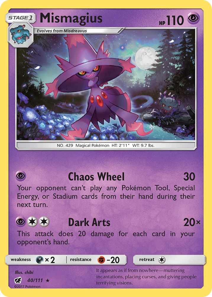 Pokemon | Mismagius (40/111) [Sun & Moon: Crimson Invasion] | The Nerd Merchant