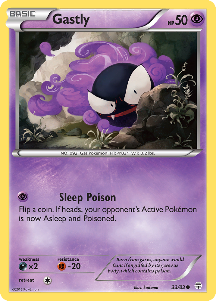 Pokemon | Gastly (33/83) [XY: Generations] | The Nerd Merchant