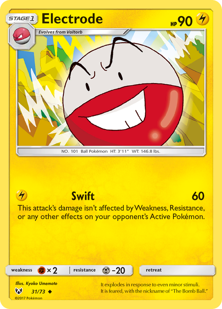Pokemon | Electrode (31/73) [Sun & Moon: Shining Legends] | The Nerd Merchant