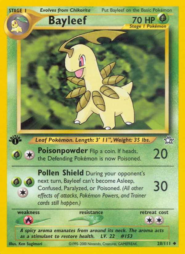 Pokemon | Bayleef (28/111) [Neo Genesis 1st Edition] | The Nerd Merchant