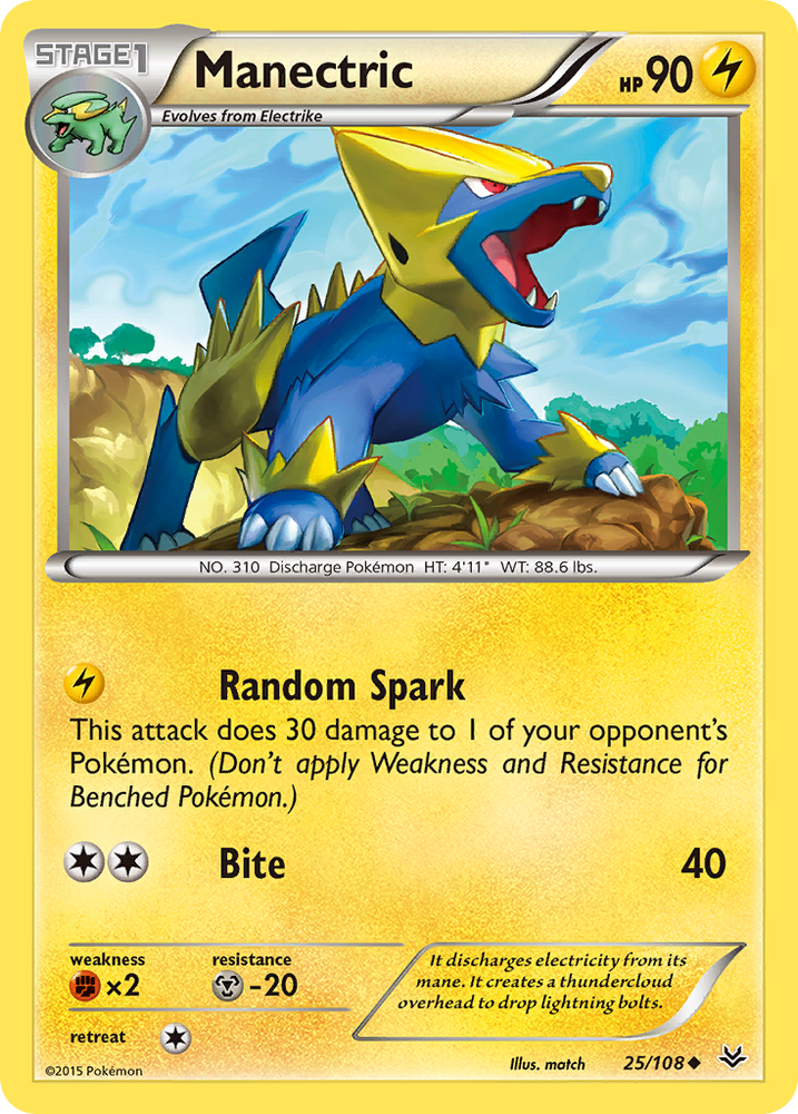 Pokemon | Manectric (25/108) [XY: Roaring Skies] | The Nerd Merchant