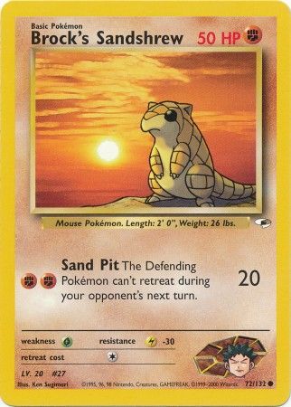 Pokemon | Brock's Sandshrew (72/132) [Gym Heroes Unlimited] | The Nerd Merchant
