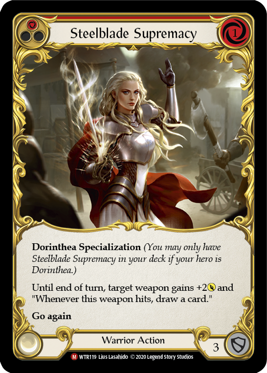 Flesh and Blood TCG | Steelblade Supremacy [U-WTR119] (Welcome to Rathe Unlimited)  Unlimited Rainbow Foil | The Nerd Merchant