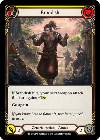 Flesh and Blood TCG | Brandish (Yellow) [MON270] (Monarch)  1st Edition Normal | The Nerd Merchant
