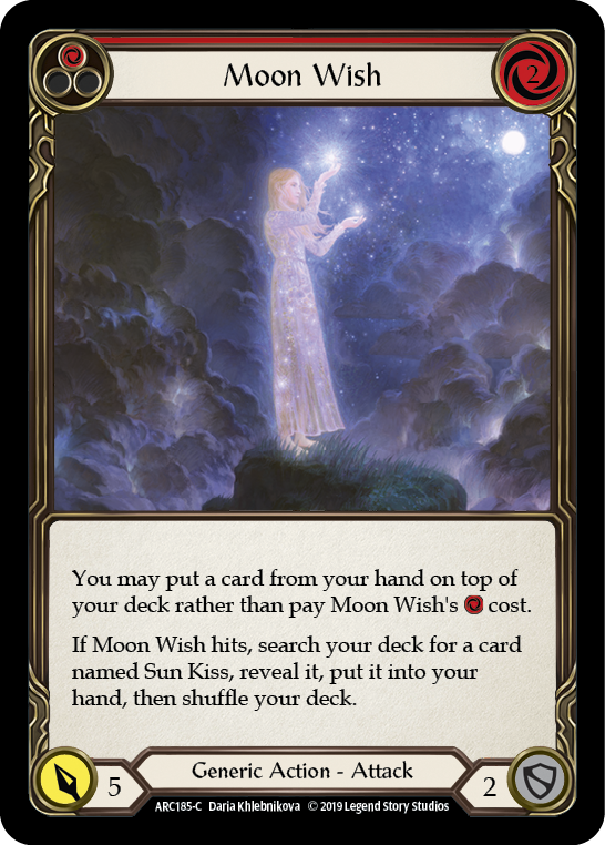 Flesh and Blood TCG | Moon Wish (Red) [ARC185-C] (Arcane Rising)  1st Edition Normal | The Nerd Merchant