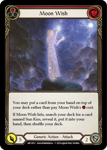 Flesh and Blood TCG | Moon Wish (Red) [ARC185-C] (Arcane Rising)  1st Edition Normal | The Nerd Merchant