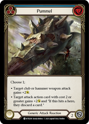 Flesh and Blood TCG | Pummel (Blue) [U-WTR208] (Welcome to Rathe Unlimited)  Unlimited Rainbow Foil | The Nerd Merchant
