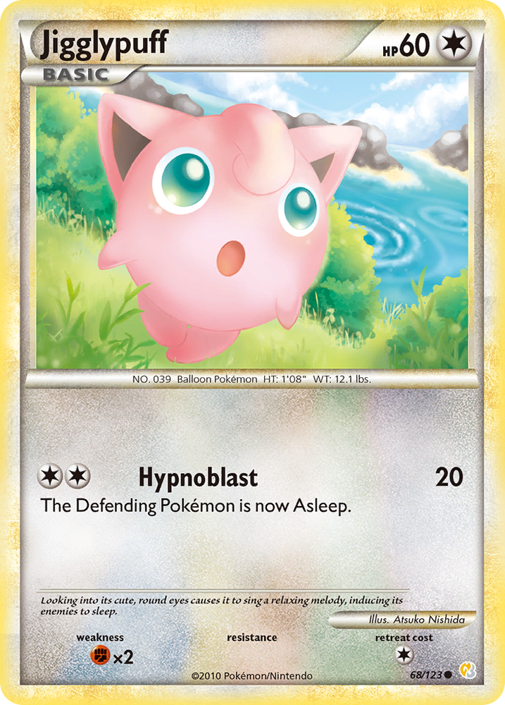 Pokemon | Jigglypuff (68/123) [HeartGold & SoulSilver: Base Set] | The Nerd Merchant