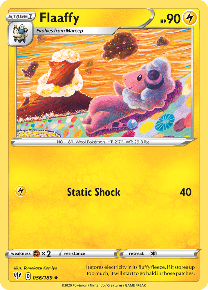 Pokemon | Flaaffy (056/189) [Sword & Shield: Darkness Ablaze] | The Nerd Merchant