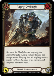 Flesh and Blood TCG | Raging Onslaught (Blue) [U-WTR190] (Welcome to Rathe Unlimited)  Unlimited Rainbow Foil | The Nerd Merchant