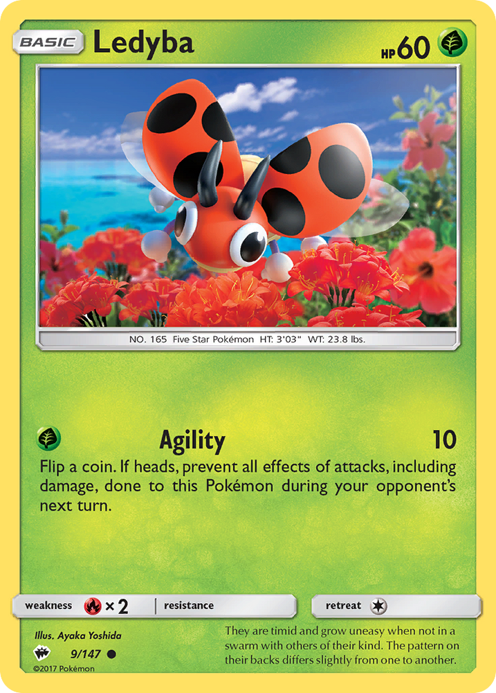 Pokemon | Ledyba (9/147) [Sun & Moon: Burning Shadows] | The Nerd Merchant