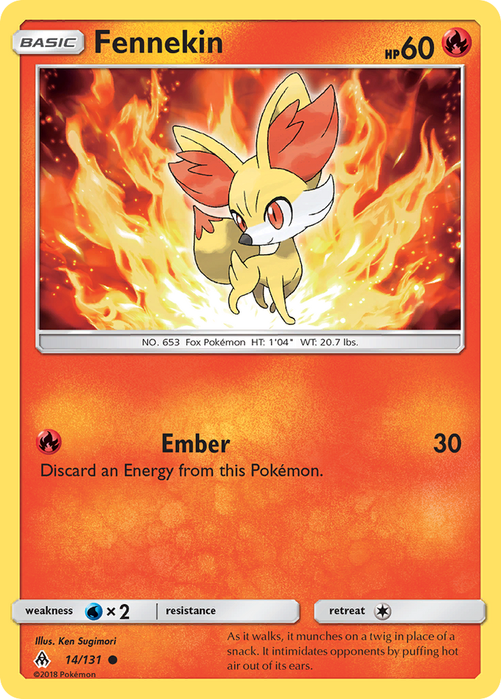Pokemon | Fennekin (14/131) [Sun & Moon: Forbidden Light] | The Nerd Merchant