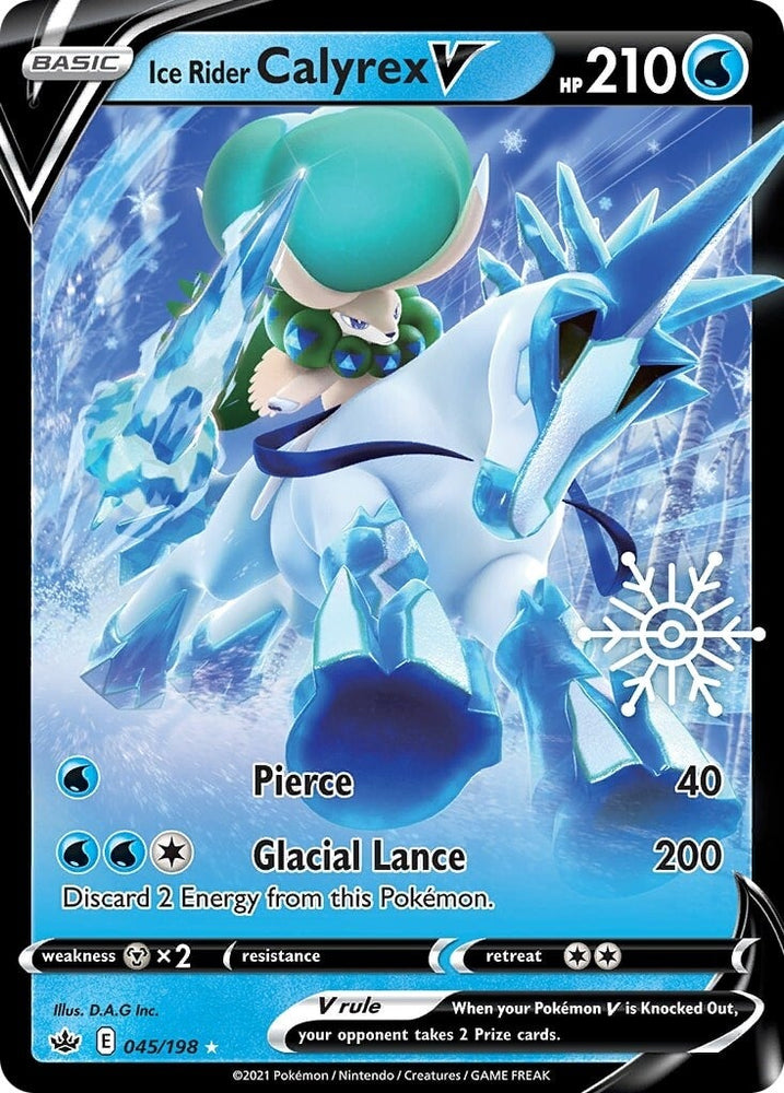 Pokemon | Ice Rider Calyrex V (045/198) (Holiday Calendar) [Sword & Shield: Chilling Reign] | The Nerd Merchant