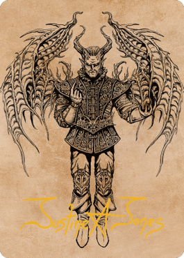 Magic | Raphael, Fiendish Savior Art Card (75) (Gold-Stamped Signature) [Commander Legends: Battle for Baldur's Gate Art Series] | The Nerd Merchant