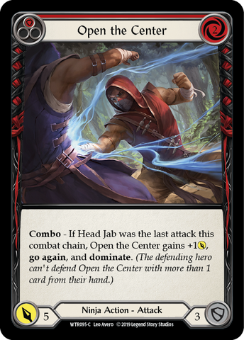 Flesh and Blood TCG | Open the Center (Red) [WTR095-C] (Welcome to Rathe)  Alpha Print Normal | The Nerd Merchant