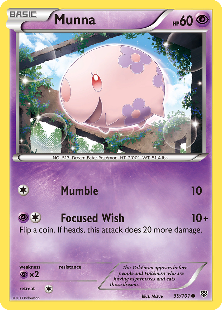 Pokemon | Munna (39/101) [Black & White: Plasma Blast] | The Nerd Merchant