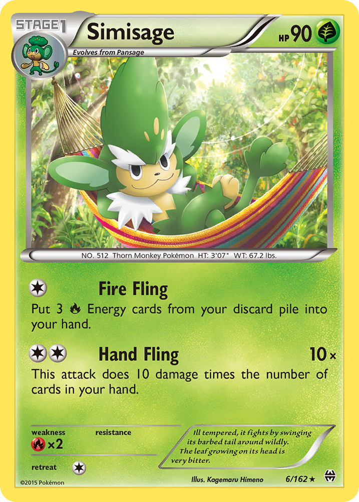 Pokemon | Simisage (6/162) [XY: BREAKthrough] | The Nerd Merchant