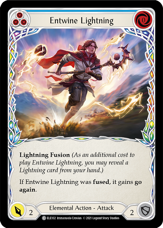 Flesh and Blood TCG | Entwine Lightning (Blue) [ELE102] (Tales of Aria)  1st Edition Rainbow Foil | The Nerd Merchant