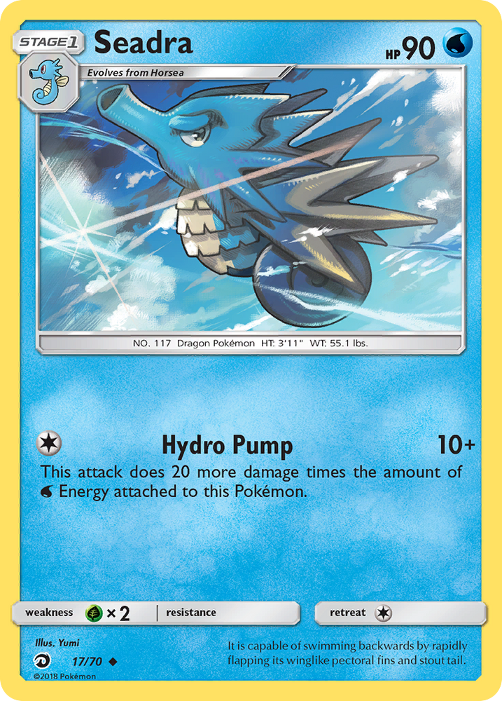 Pokemon | Seadra (17/70) [Sun & Moon: Dragon Majesty] | The Nerd Merchant