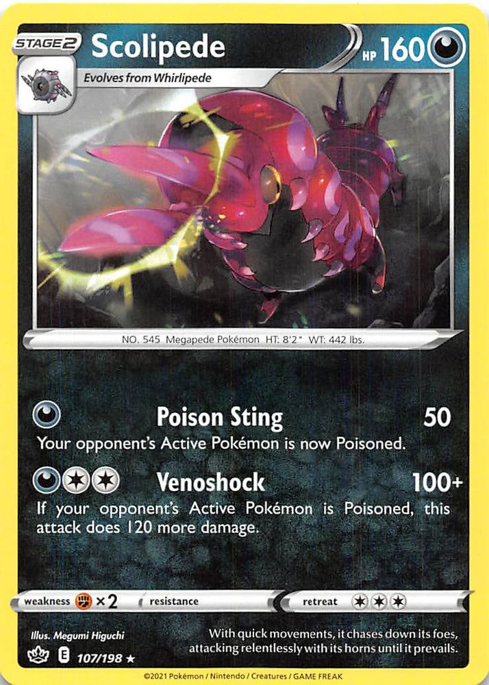 Pokemon | Scolipede (107/198) [Sword & Shield: Chilling Reign] | The Nerd Merchant