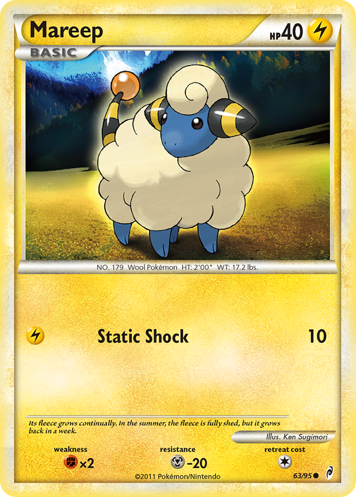 Pokemon | Mareep (63/95) [HeartGold & SoulSilver: Call of Legends] | The Nerd Merchant